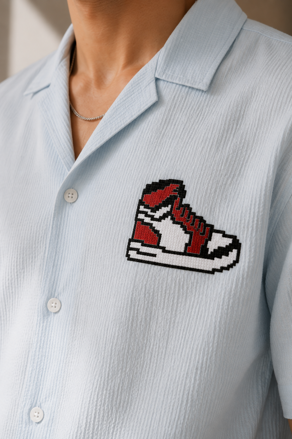 Trippy Shoes: Embroidery Boxy Fit Shirt