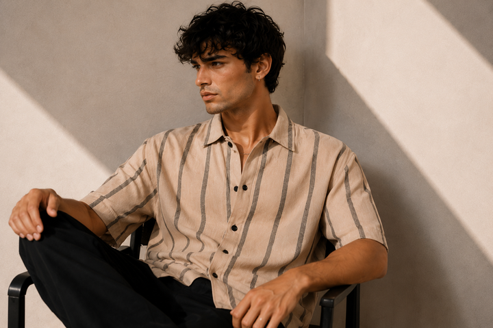 Jute: Ochre Oversized Shirt