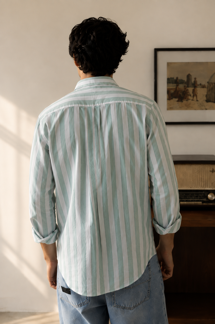 Oxford: Green Stripes Shirt