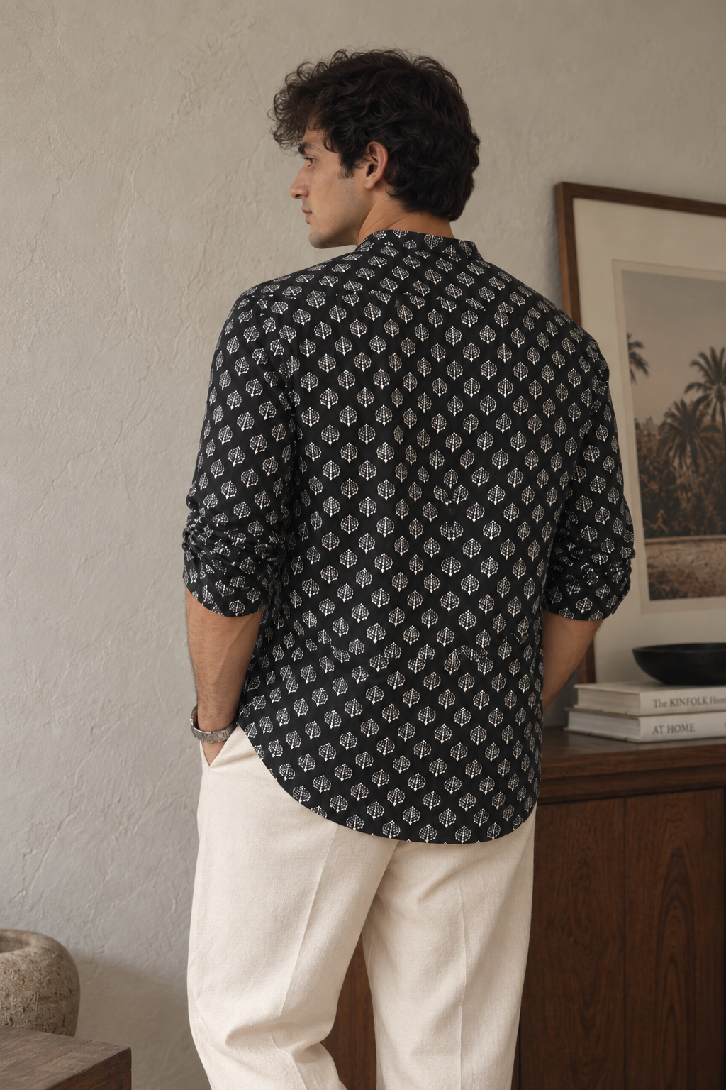 Ethnic Black Printed Kurta