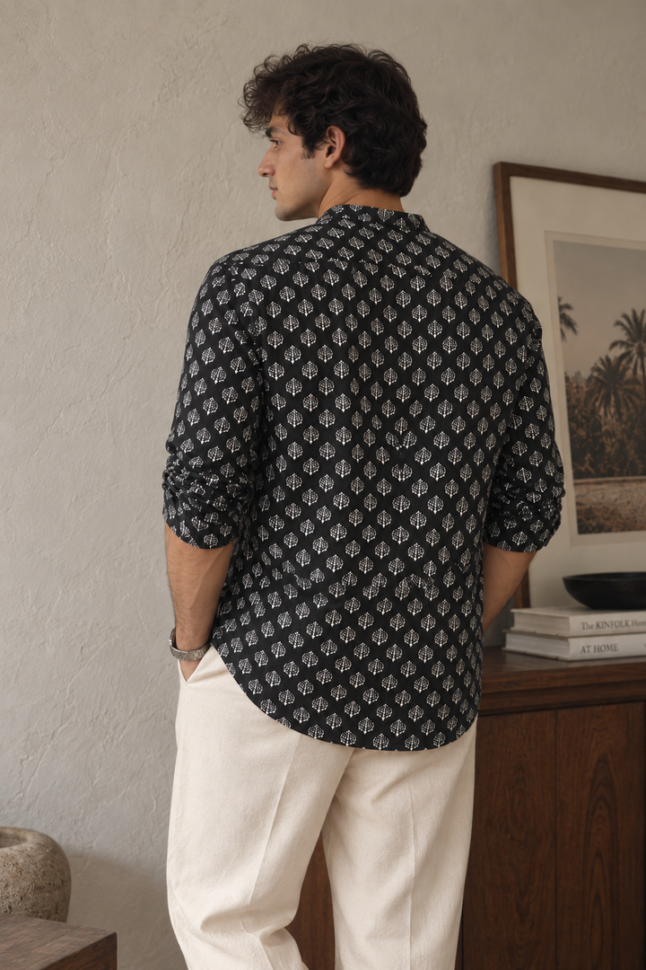 Ethnic Black Printed Kurta