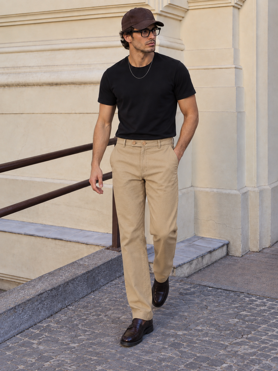 Casual Fit : Ochre Relaxed Trousers