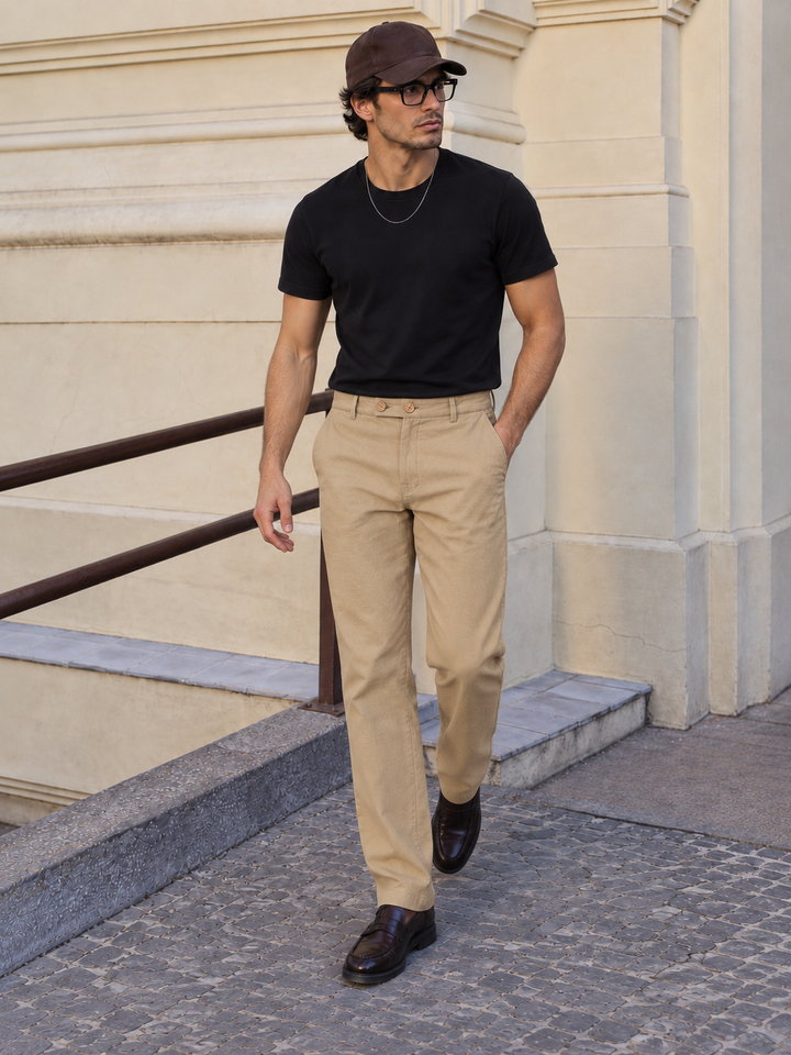Casual Fit : Ochre Relaxed Trousers