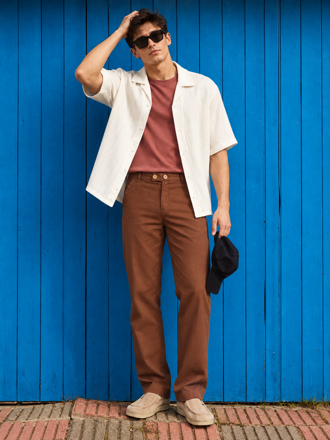 Casual Fit: Chocolate Brown Linen Pants