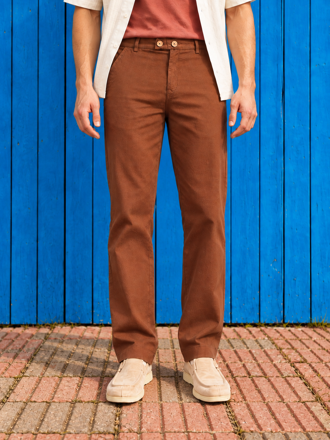 Casual Fit: Chocolate Brown Linen Pants