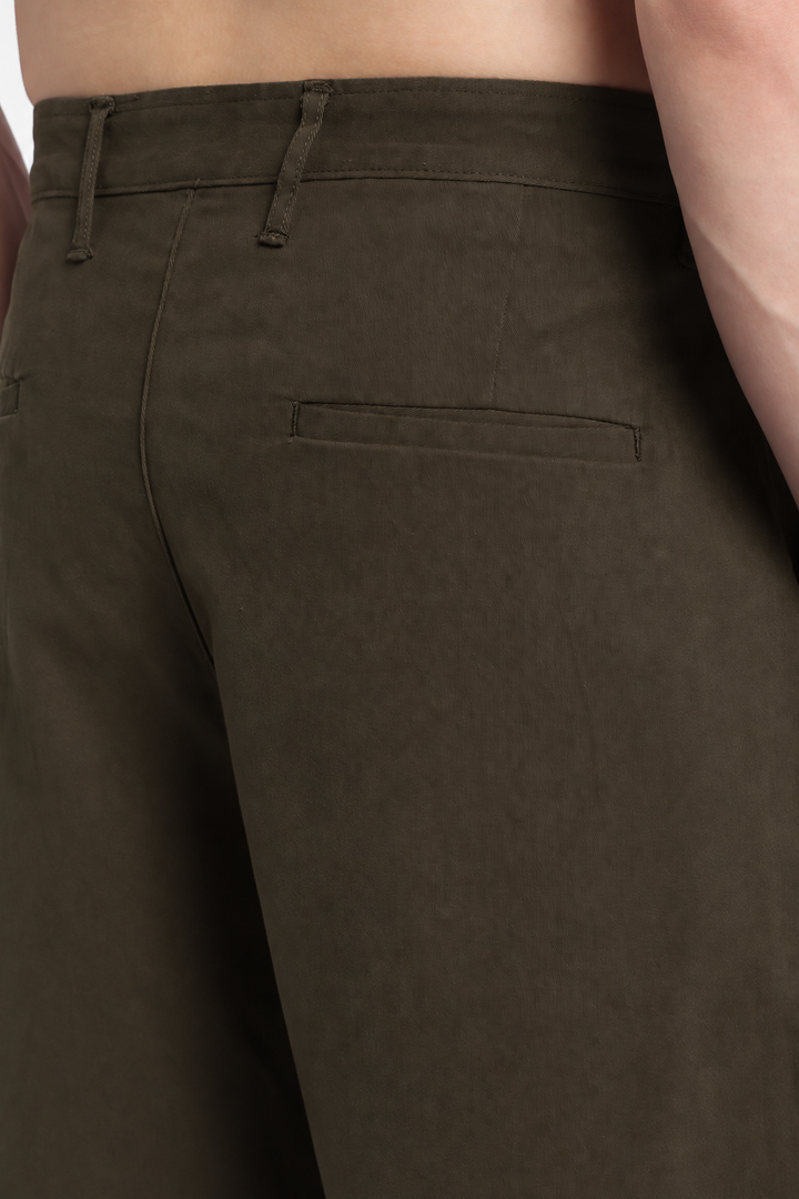 Korean Fit: Straight Fit Olive Pants