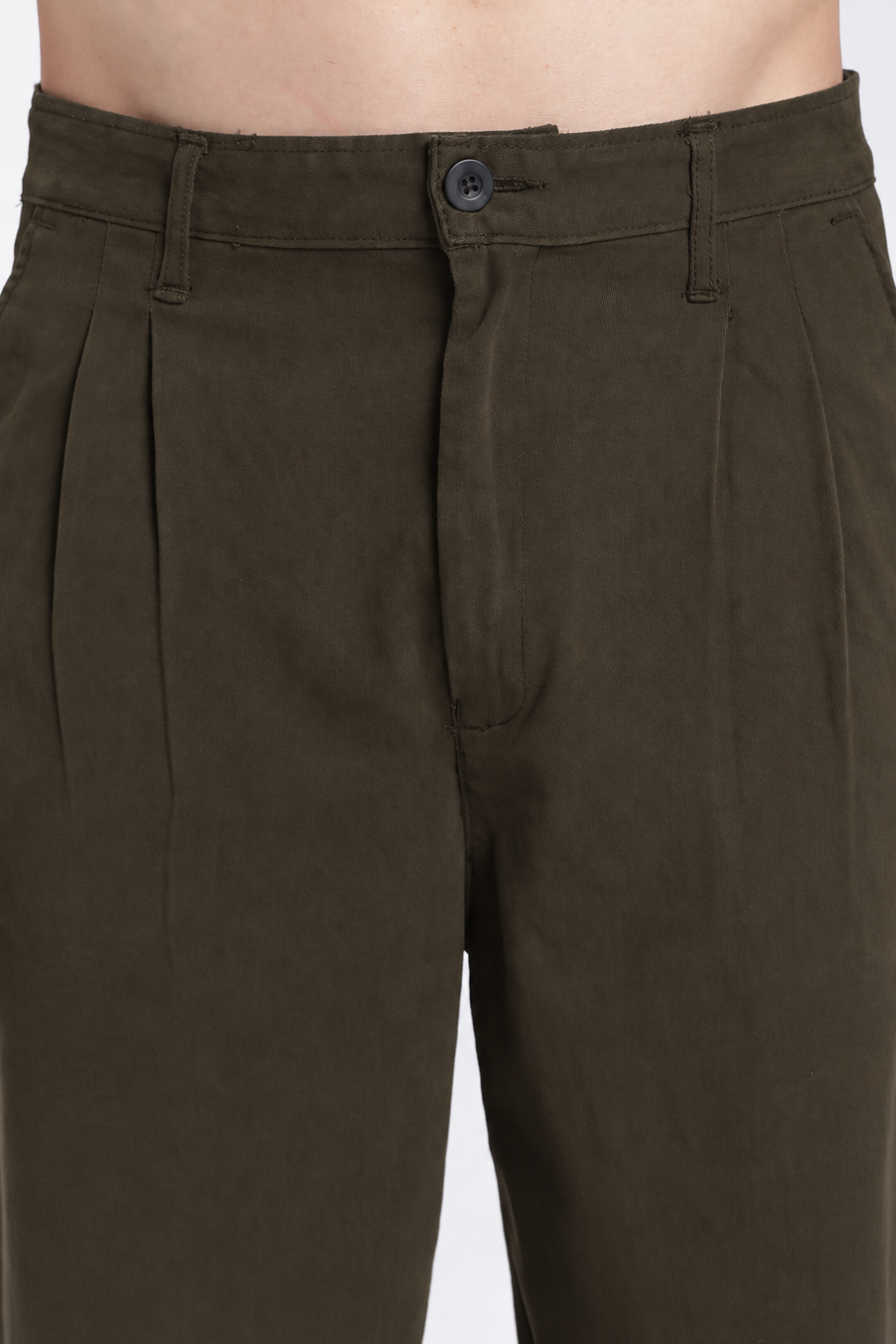 Korean Fit: Straight Fit Olive Pants