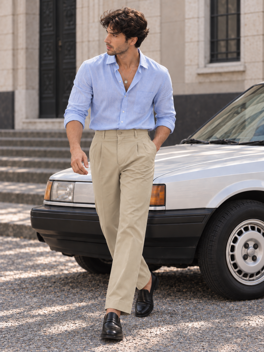 Korean Fit: Straight Khaki Pants