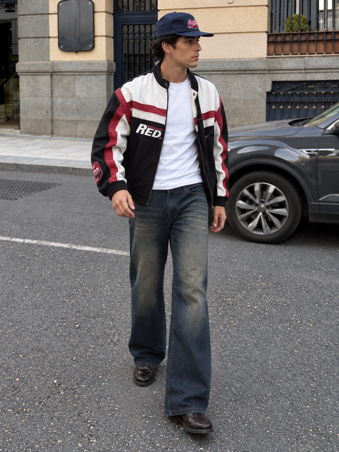 Raw Wash Flare : Blue Baggy Bootcut Jeans