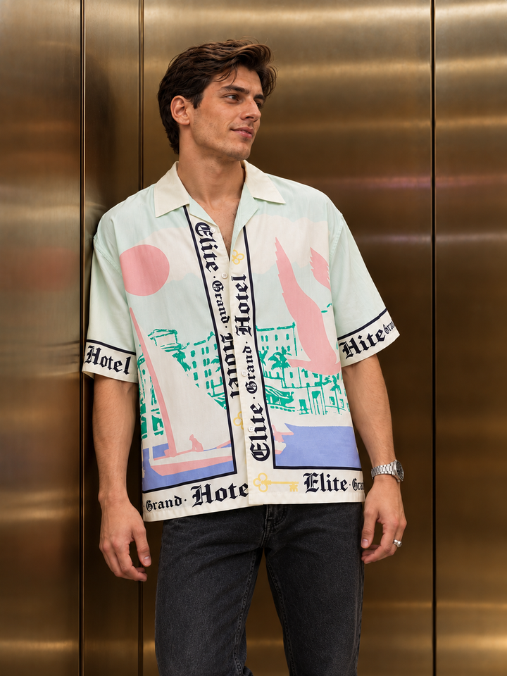 Elite Grand Hotel : Oversized Printed Shirt