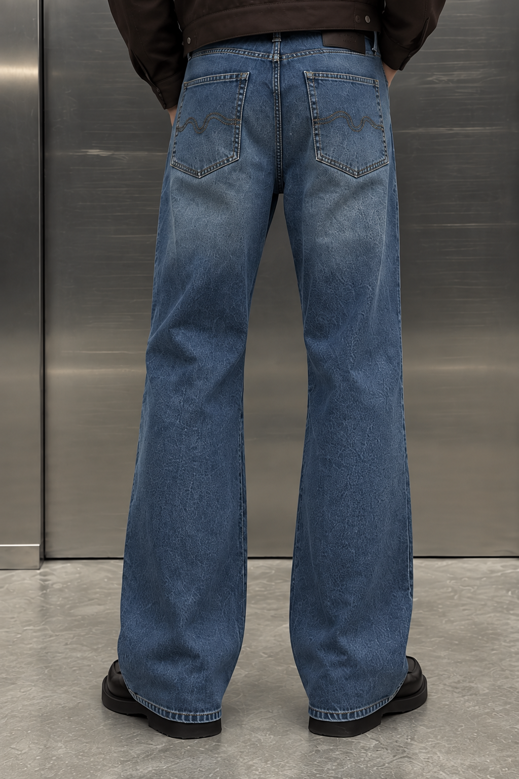 Denims : Bootcut Pop wash Jeans