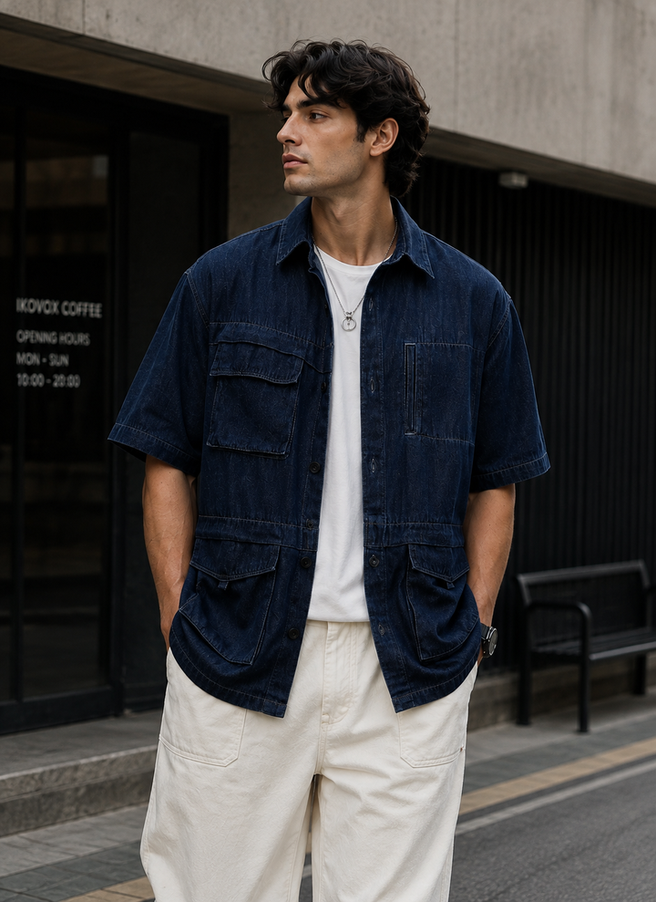 Denims: Utility Cargo Oversized Shirt