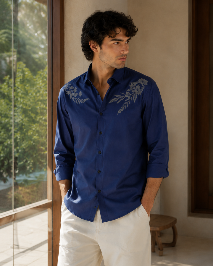 Harmony: Blue Printed Shirt