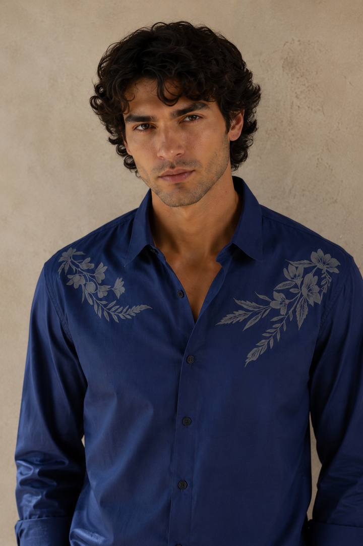 Harmony: Blue Printed Shirt