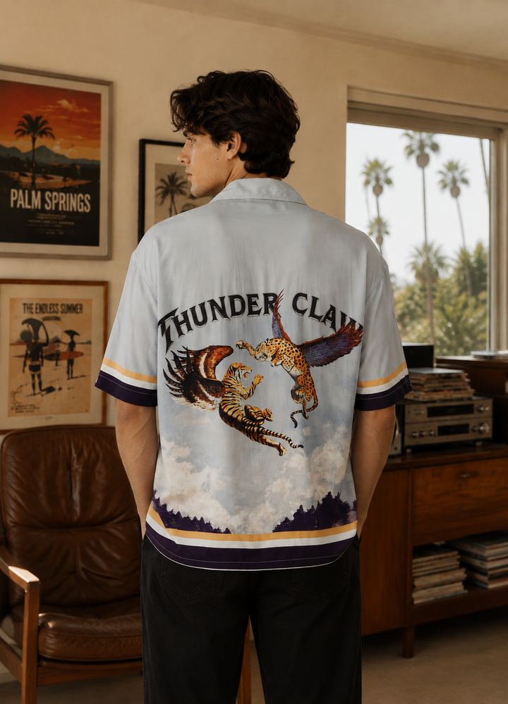 Thunder Claw: Grey Oversized Shirt