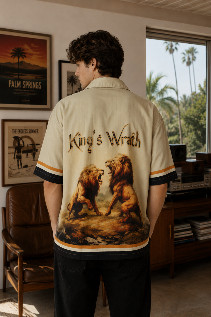 King Wrath: Beige Oversized Shirt