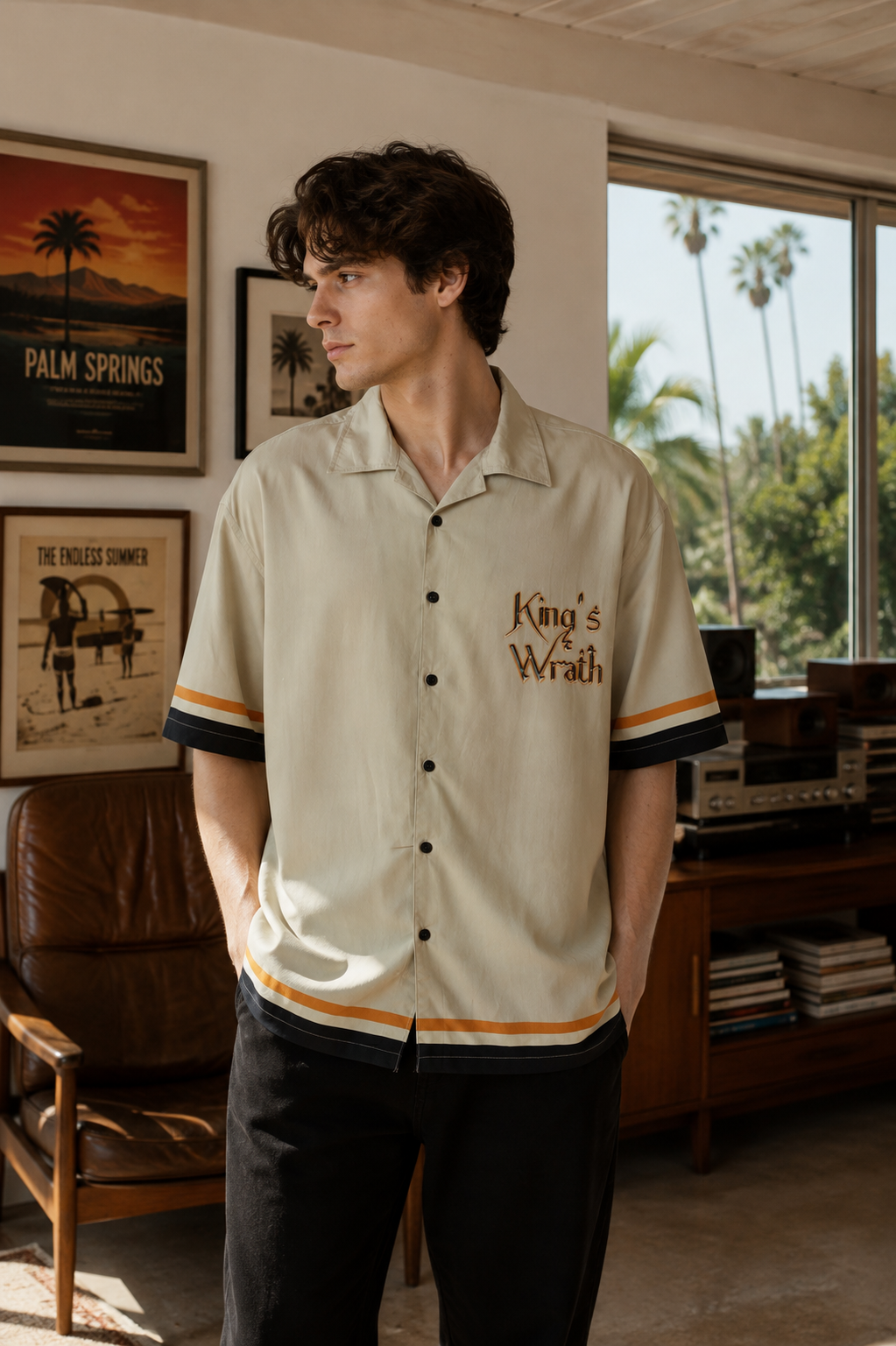 King Wrath: Beige Oversized Shirt