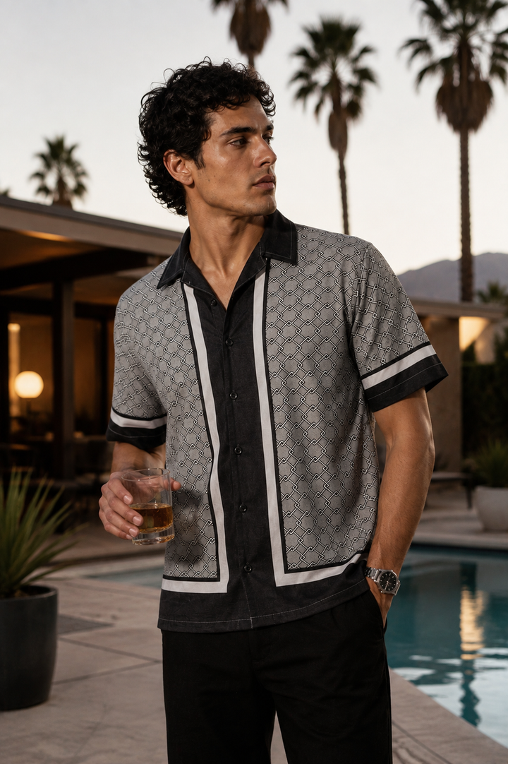 Classic: Mint Green Square Cuban Shirt