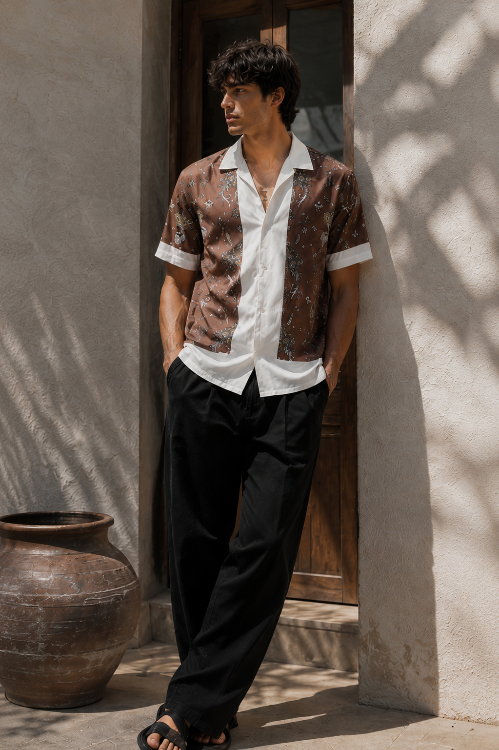 Bandana Block Printed Cuban Shirt