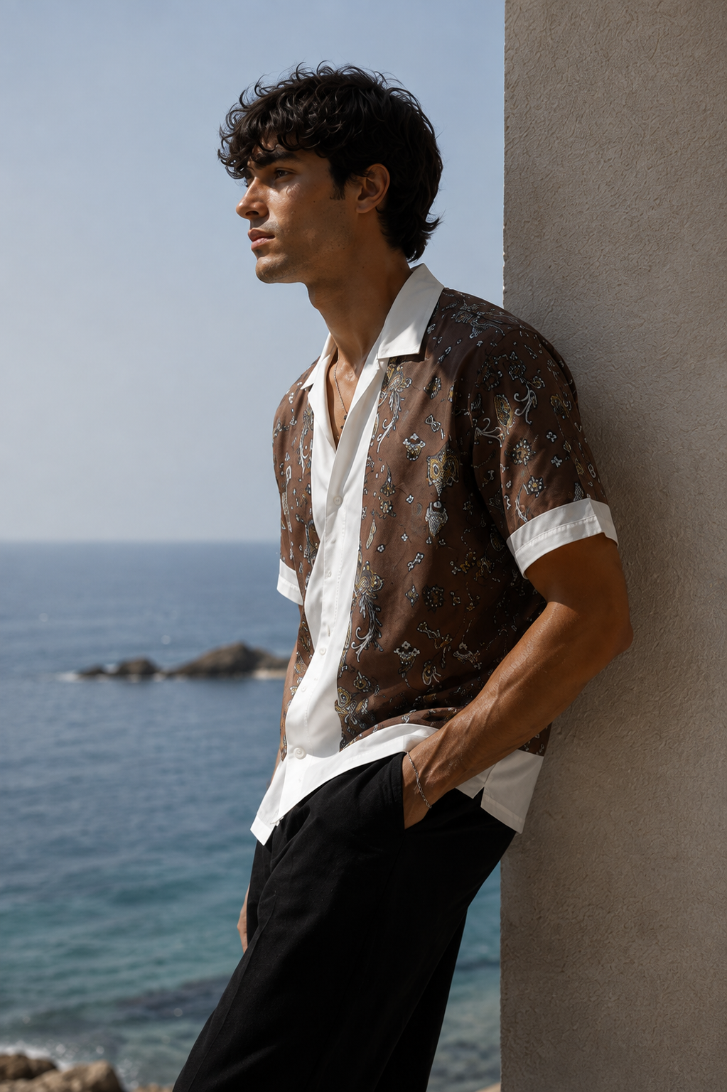 Bandana Block Printed Cuban Shirt