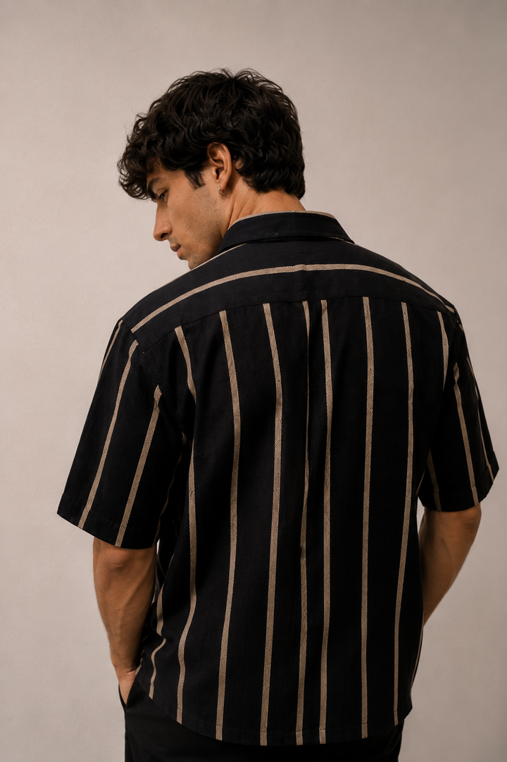 Jute: Black Oversized Shirt