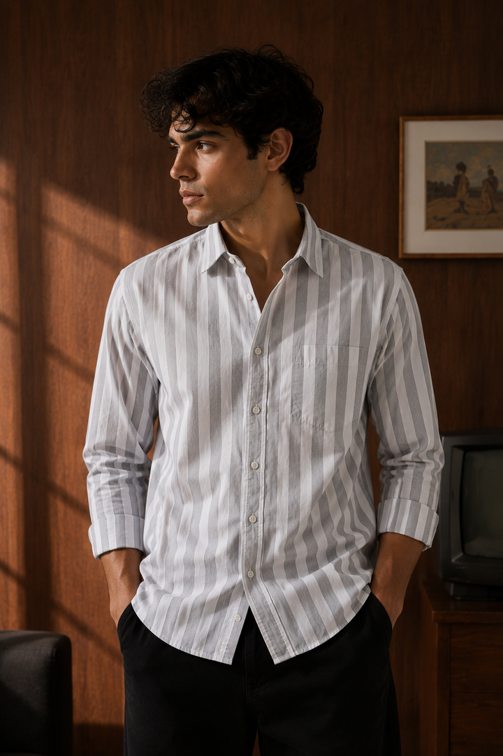 Oxford: Grey Stripes Shirt