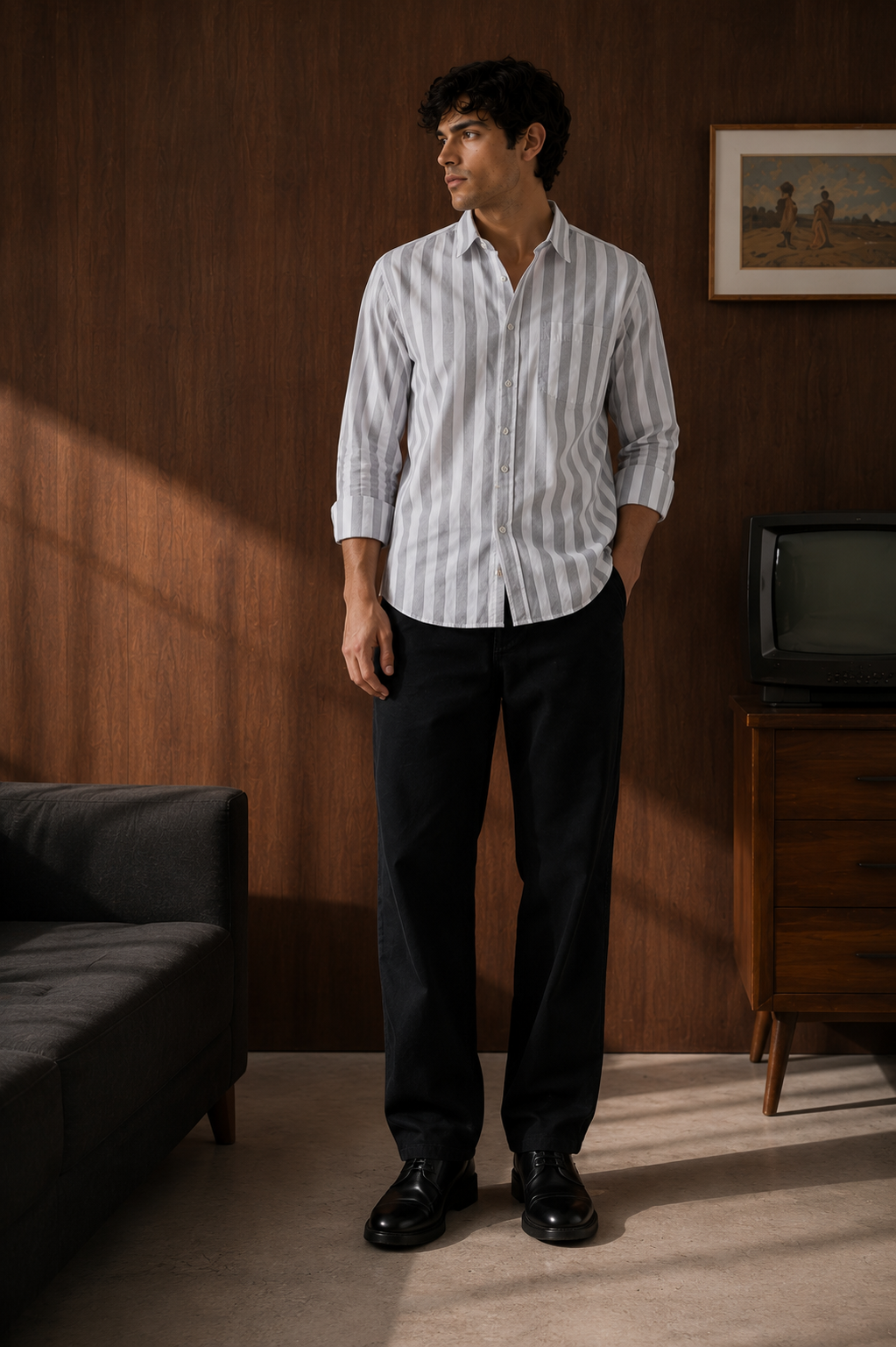 Oxford: Grey Stripes Shirt