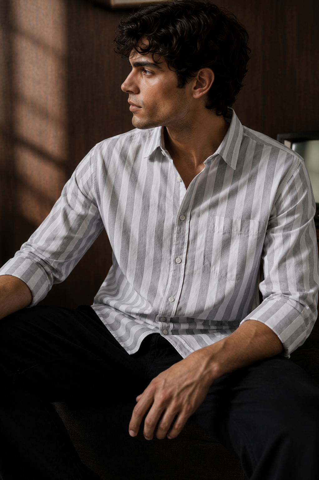 Oxford: Grey Stripes Shirt
