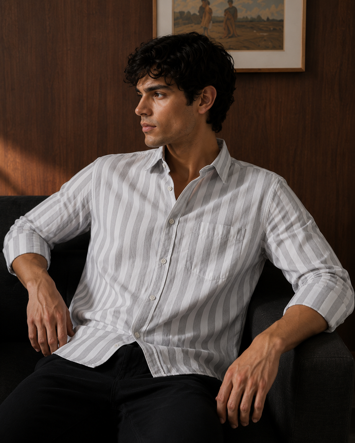 Oxford: Grey Stripes Shirt