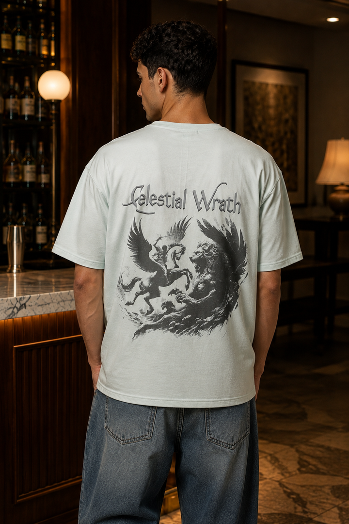 Celestial War: Light Blue Oversized Tshirt