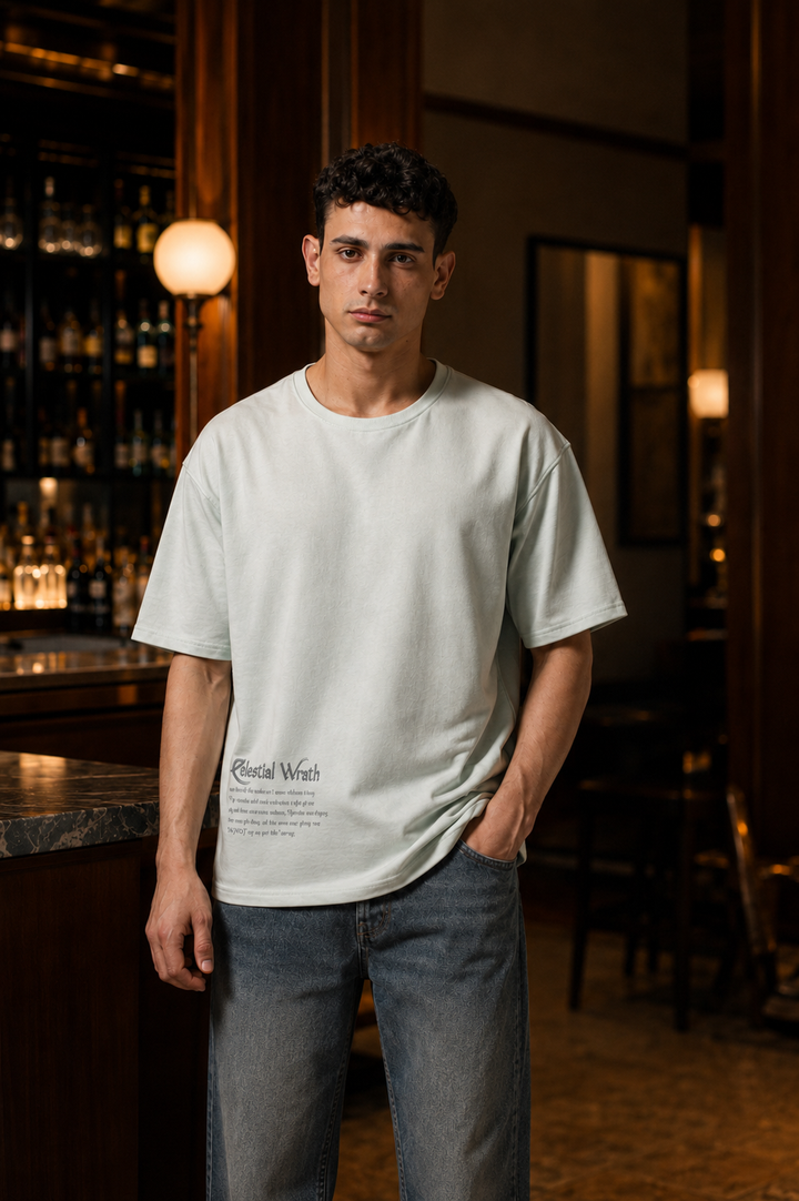 Celestial War: Light Blue Oversized Tshirt