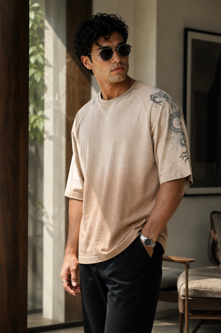 Furious Dragon: Ombre Oversized Tshirt