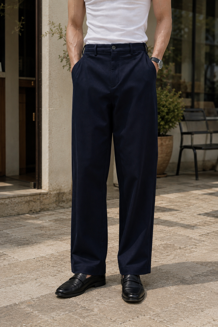 Korean Pants : Navy Trousers