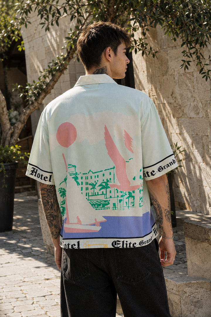 Elite Grand Hotel : Oversized Printed Shirt