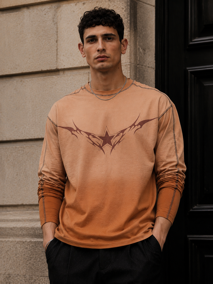 Ombre: Brown Oversized Tshirt