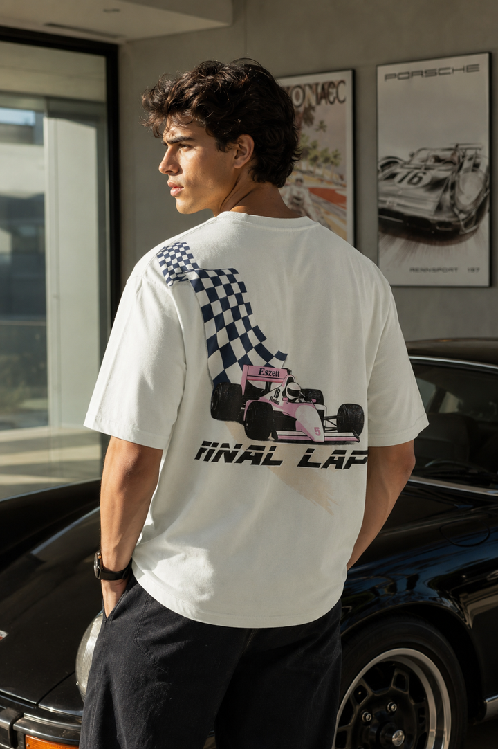 Final Lap: Light Blue Oversized T-shirt