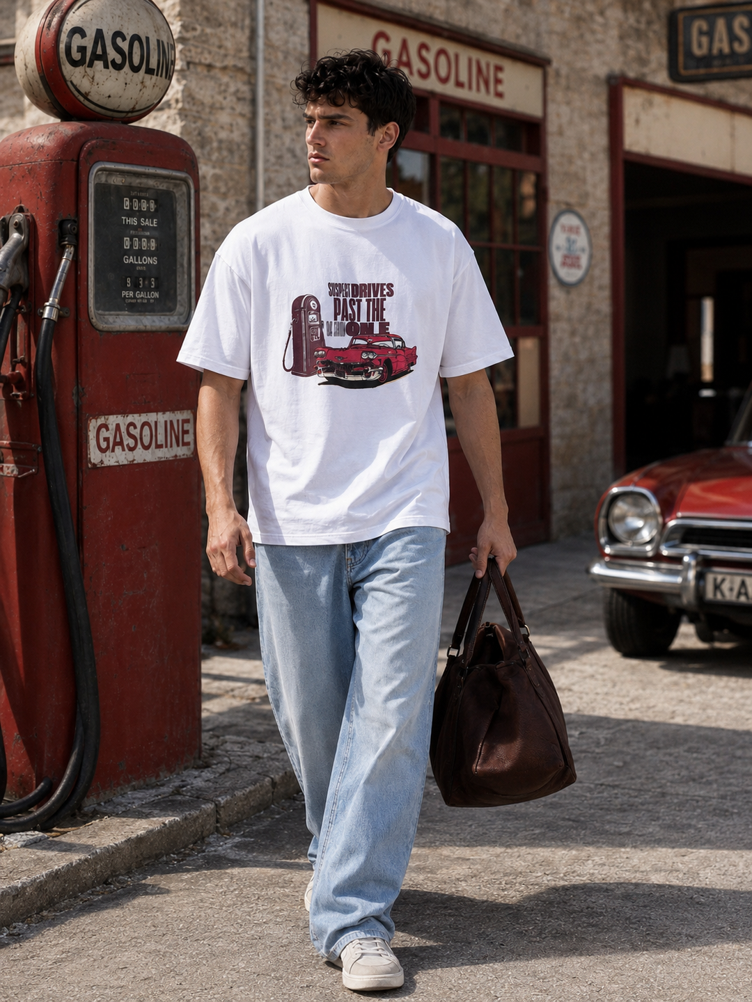 Suspect: White Oversized T-shirt