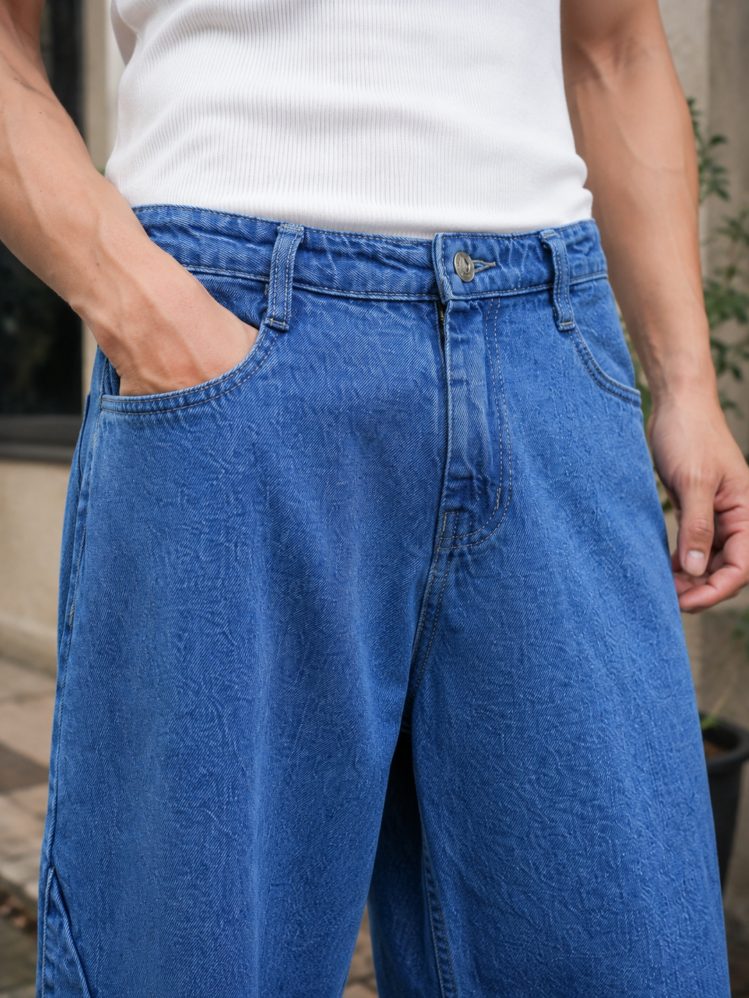 Twin- Flap Blue Cargo Pants