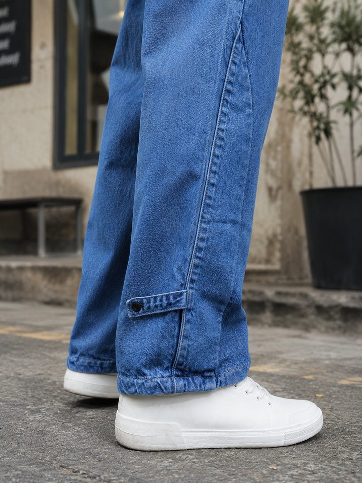 Twin- Flap Blue Cargo Pants
