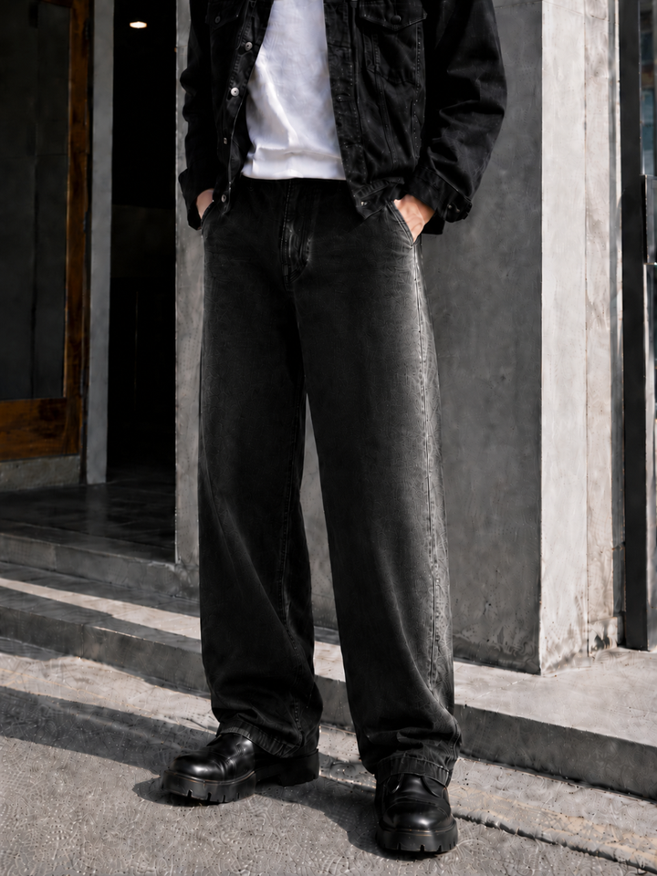 Side Faded: Black Jeans