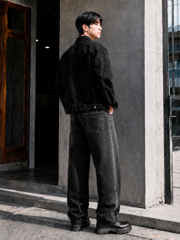 Side Faded: Black Jeans