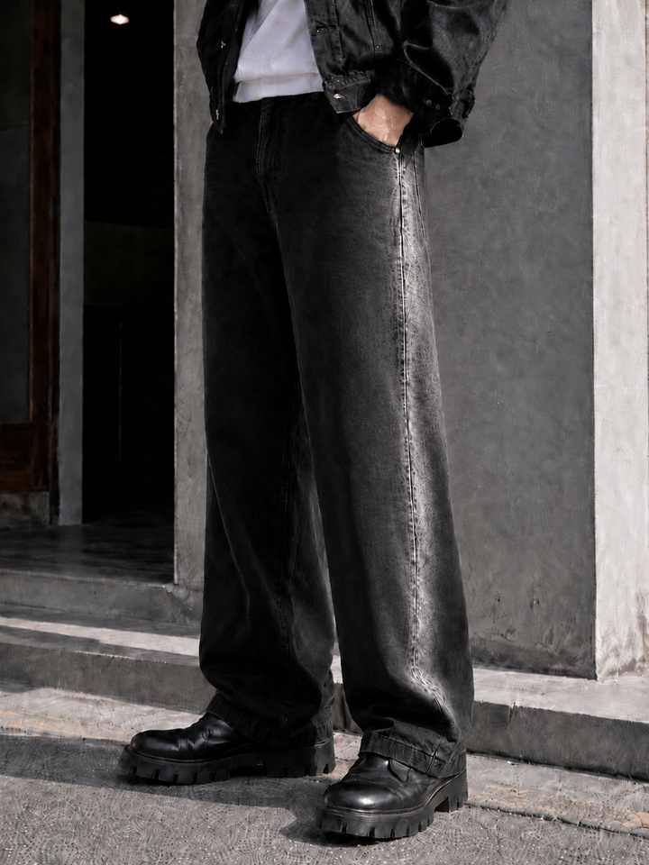 Side Faded: Black Jeans