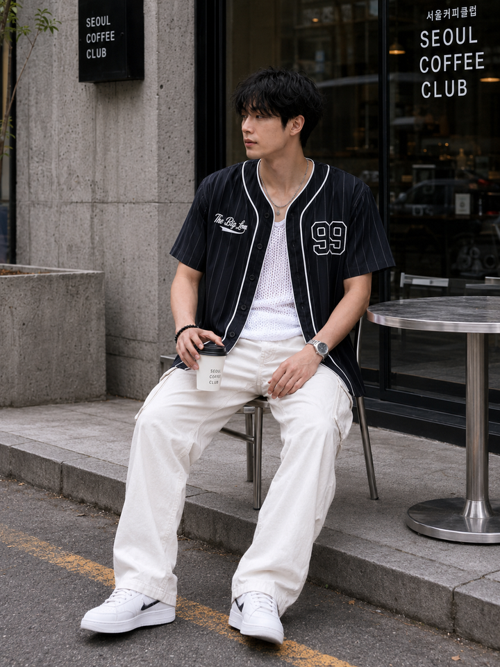 Baseball : Black Stripes Shirt
