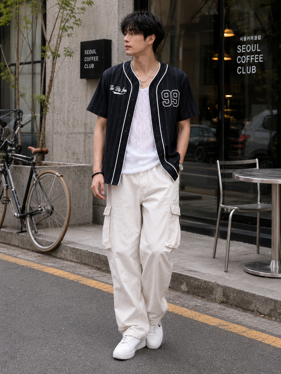 Baseball : Black Stripes Shirt