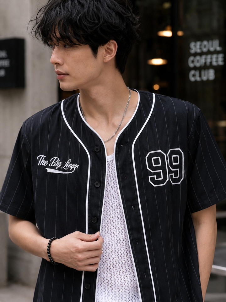 Baseball : Black Stripes Shirt