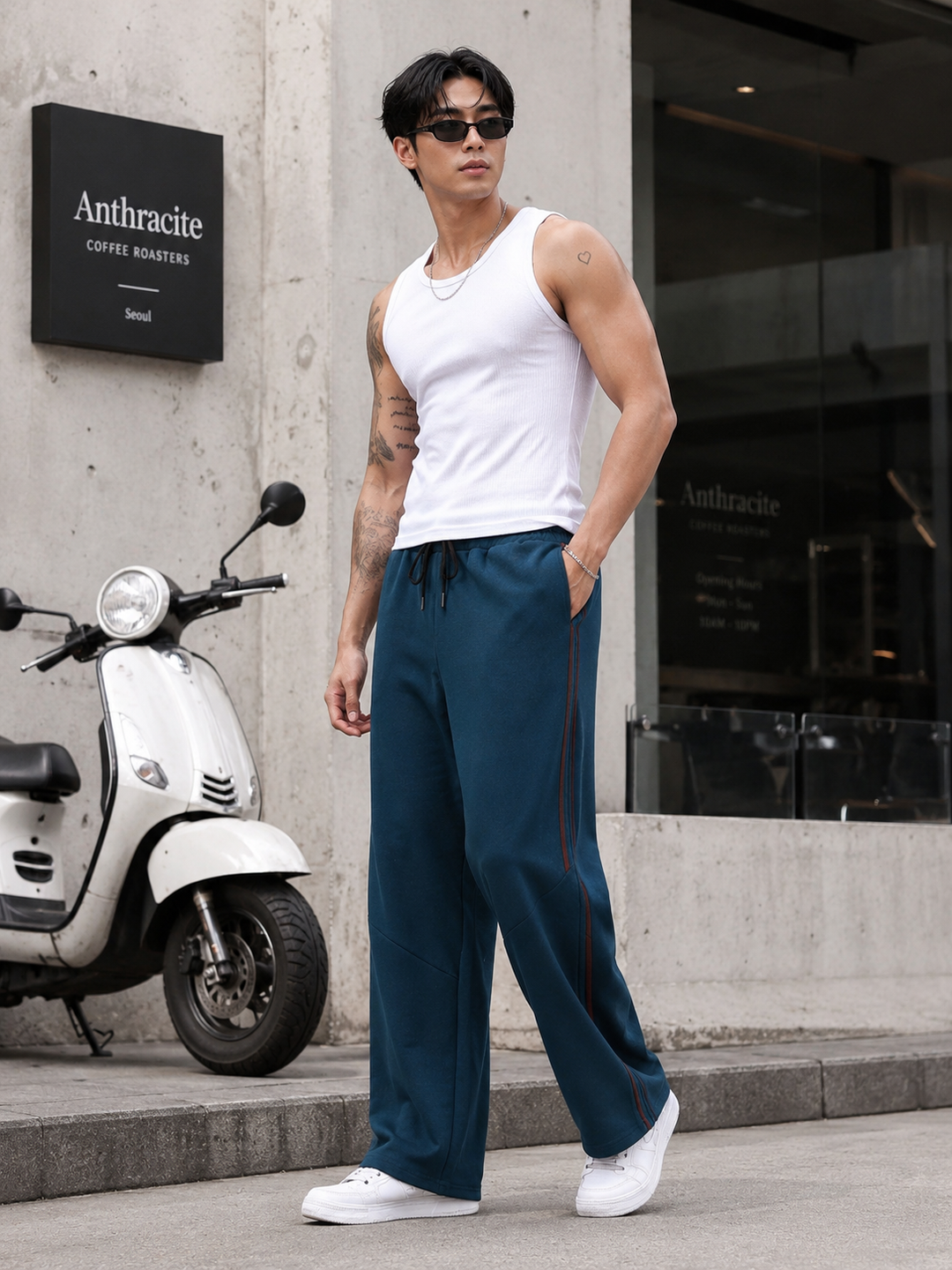 Brown Stripes: Korean Fit Joggers