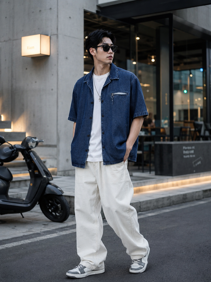 Denims: Oversized Blue Shirt