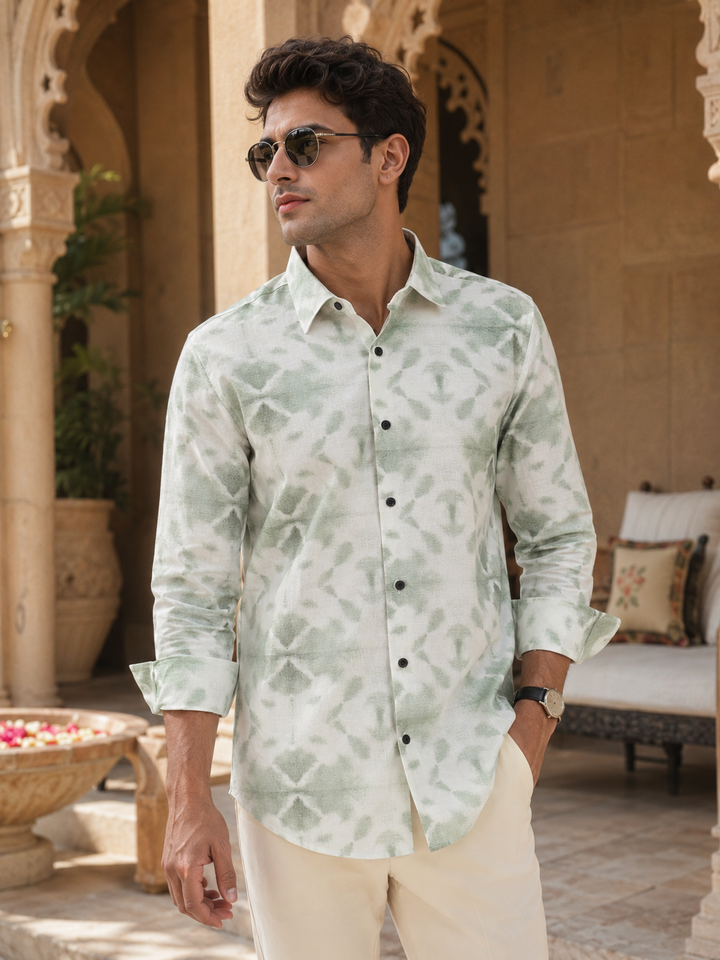 Green Printed Shirt