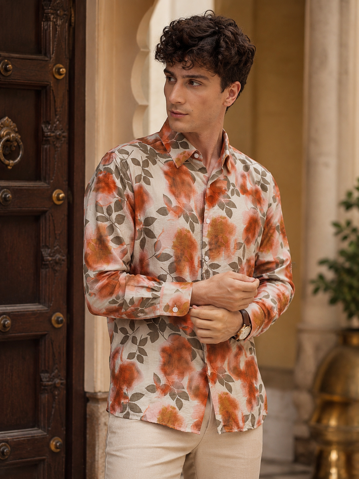 Textured Fabric: Classic Floral Shirt
