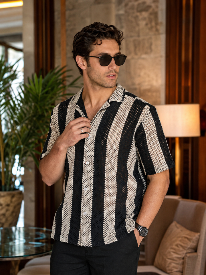 Black Streak Cuban shirt